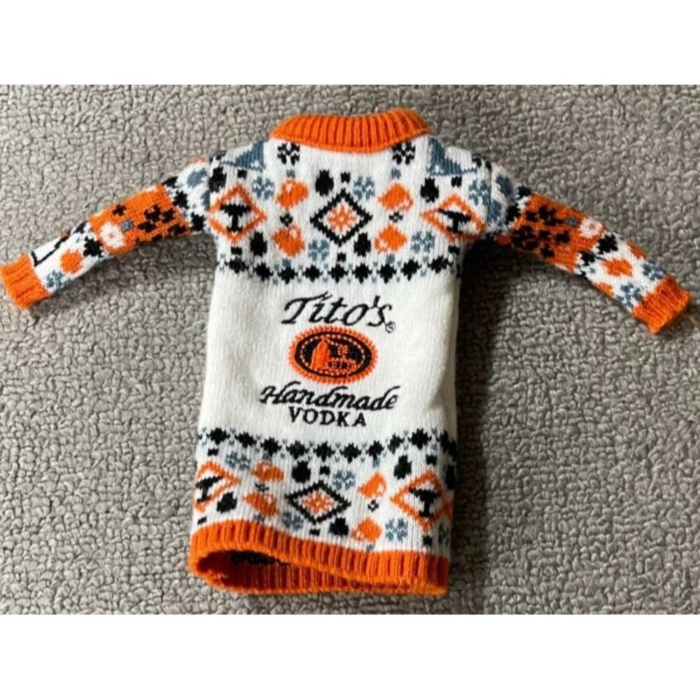 Tito's Vodka Sweater Bottle Limited Edition Titos Orange & White